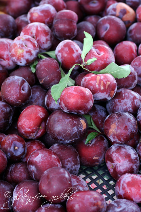 Fresh market summer plums