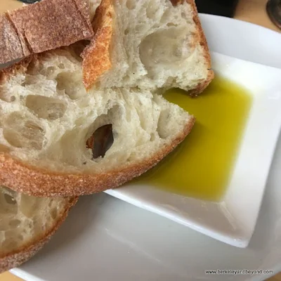 bread with olive oil at Belotti Ristorante in Oakland, California