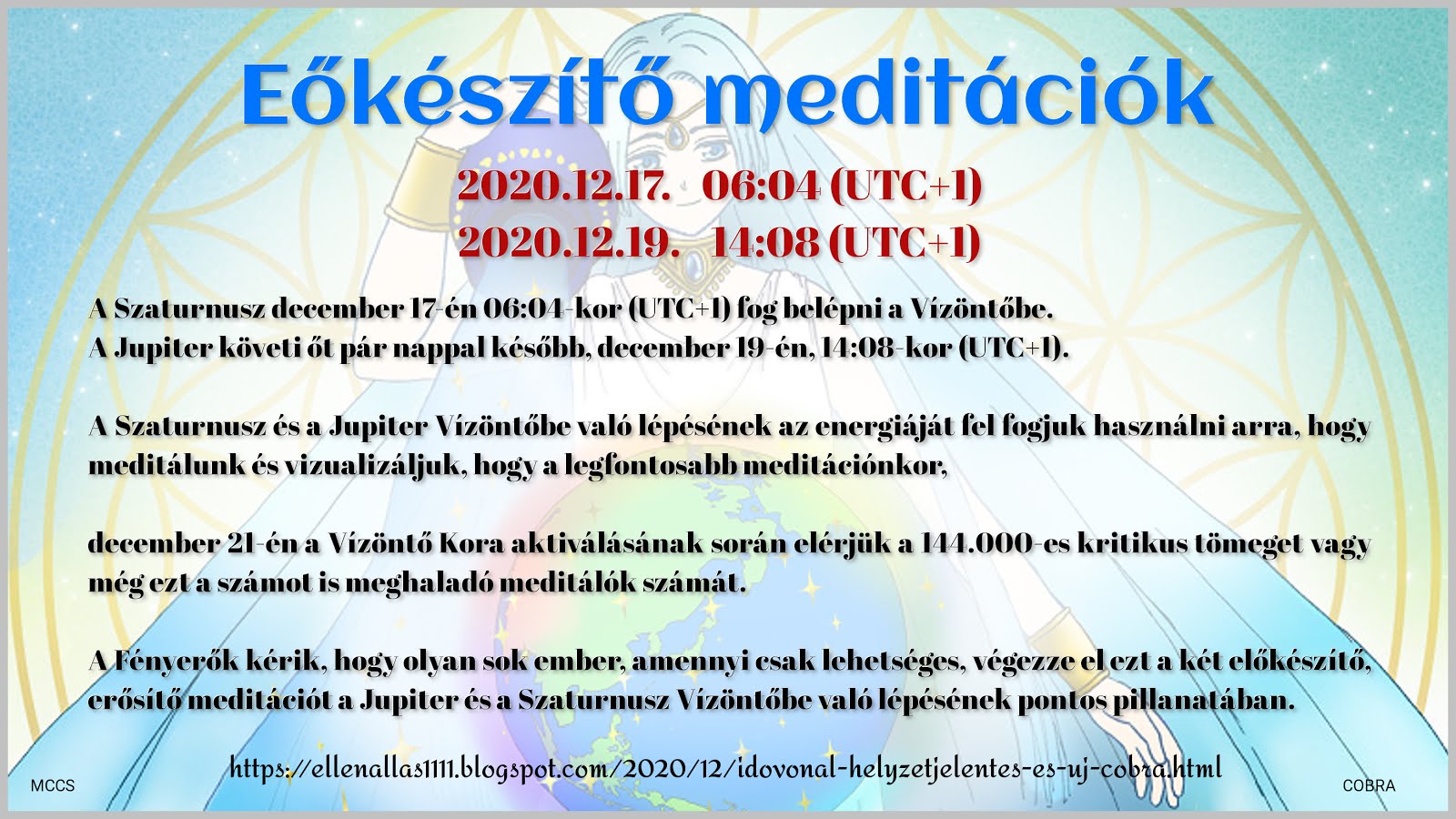 2020. december 21-i világmeditáció „Előkészítő meditációja”