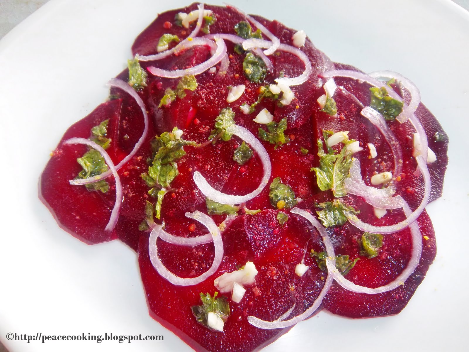 TIPS FOR DELICIOUS AND HEALTHY COOKING Beetroot Salad With Mint Garlic