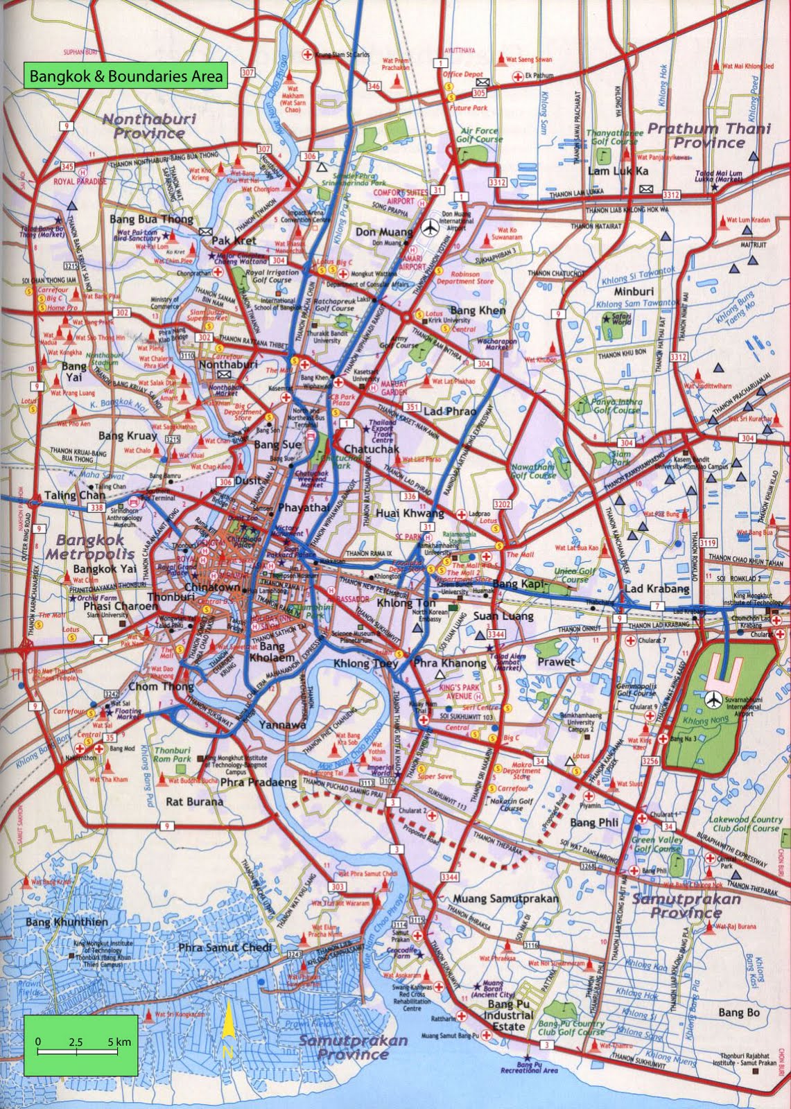 Map Of Bangkok Map Of Bangkok