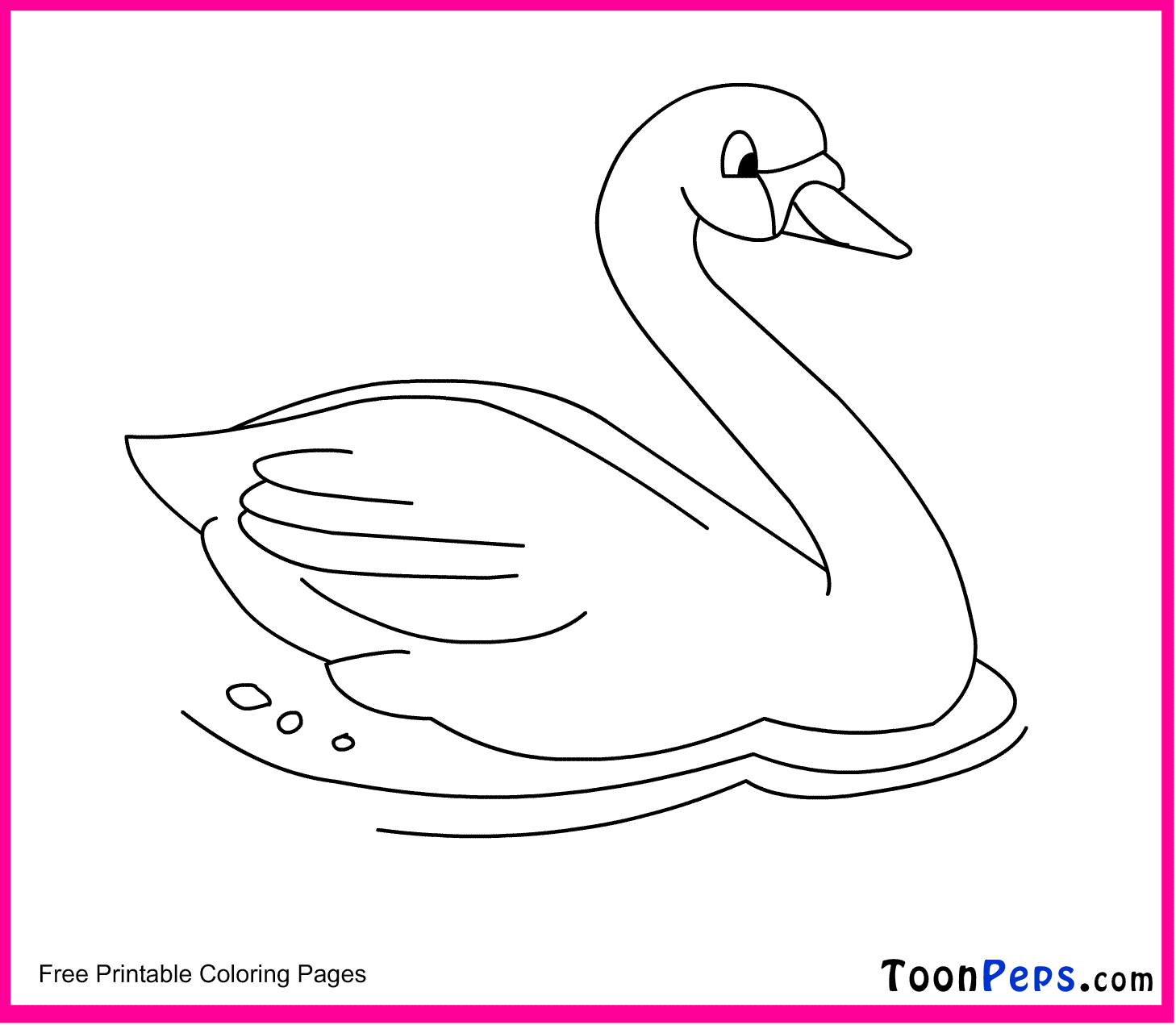 Swan Printable Coloring Pages