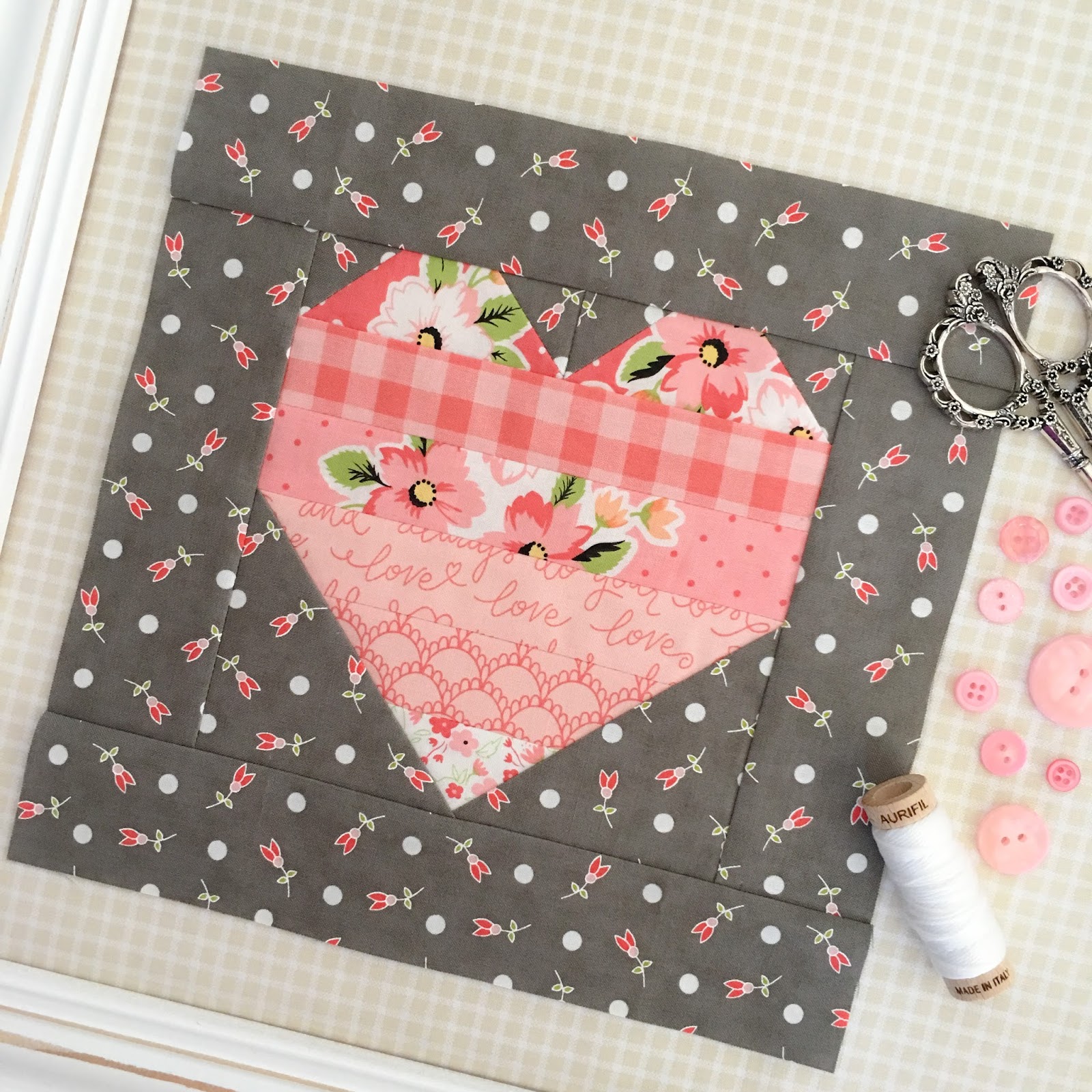 Carried Away Quilting An Ombre Heart Block With The Crafty Quilter