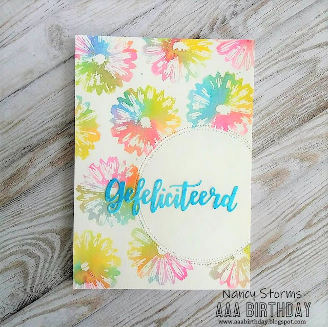 Faux watercolor stamping
