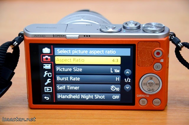 The simple to use menu interface of the Panasonic Lumix DMC-GM1 The simple to use menu interface of the Panasonic Lumix DMC-GM1