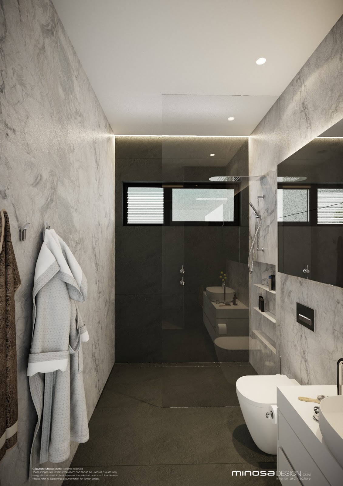 Minosa Modern Monochrome Bathroom Design