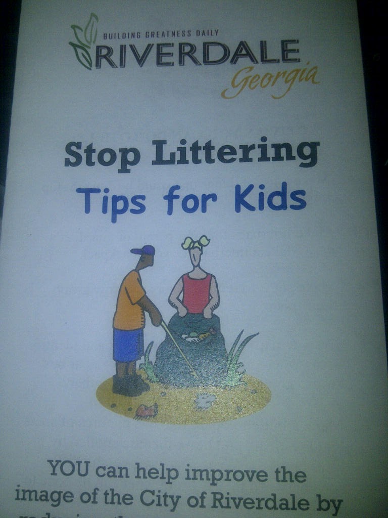 Steeplechase Community Our Littering Street Sign & Garbage in Our