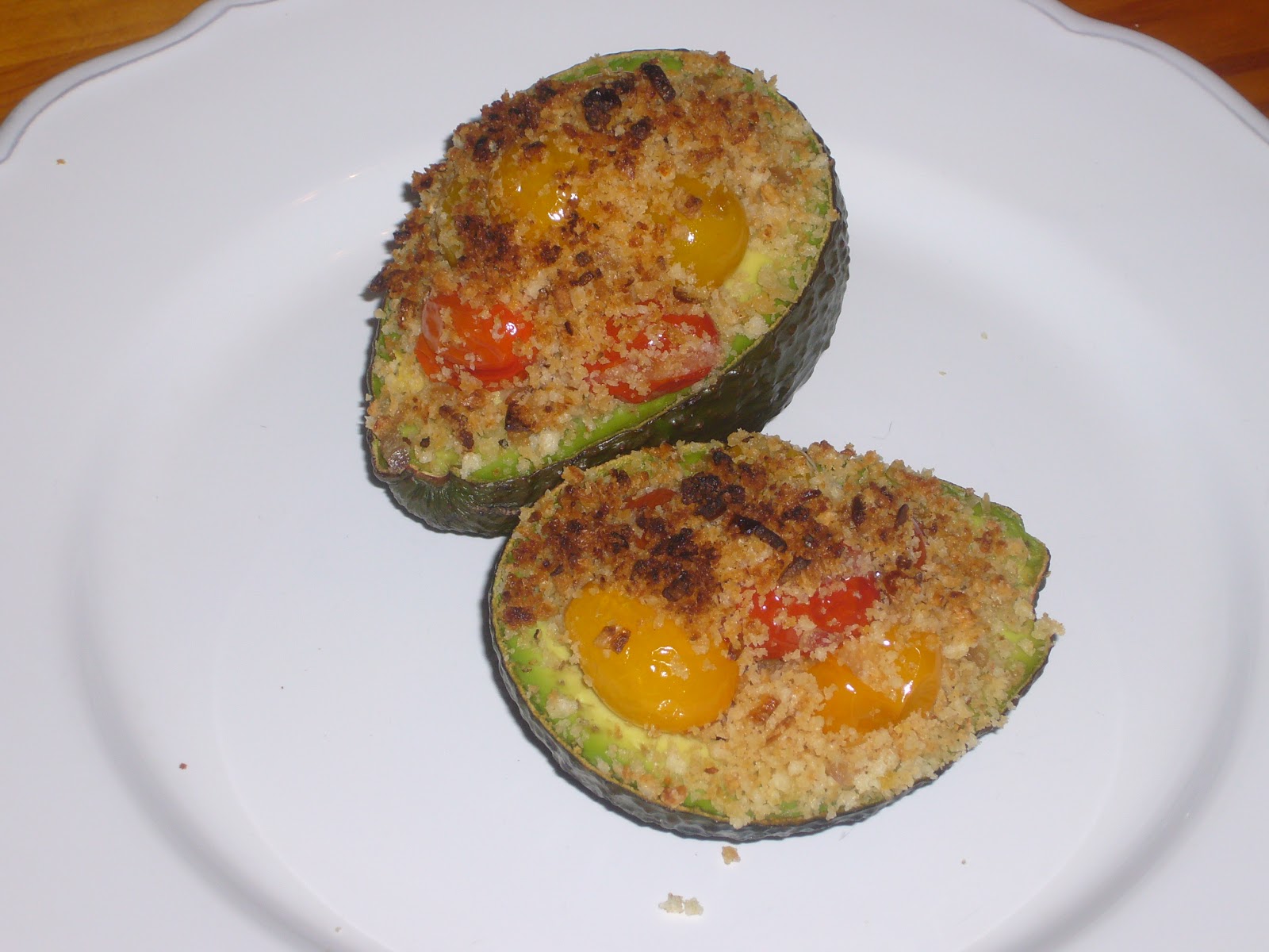 Kitchen Sink Diaries Tomato & Panko Stuffed Avocados