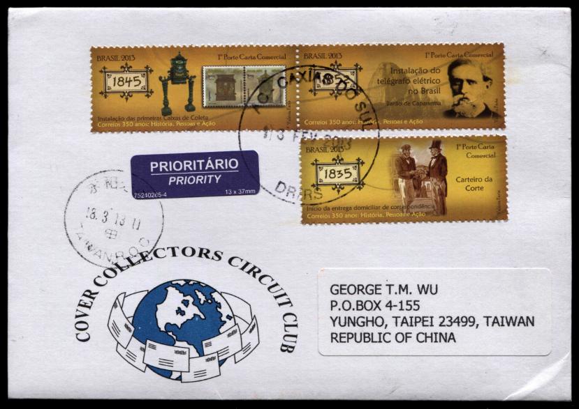 Gulfmann Stamps Collection BRAZIL Brazilian Postal History Cover