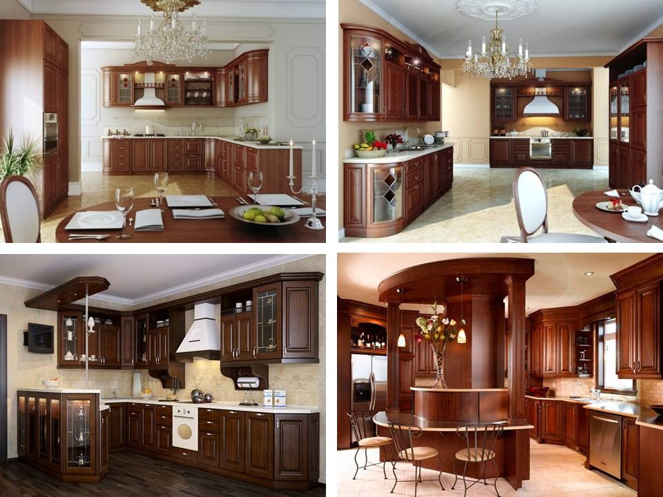 Amazing kitchen Design With Brown Wood Cabinet Designs - Dwell Of Decor