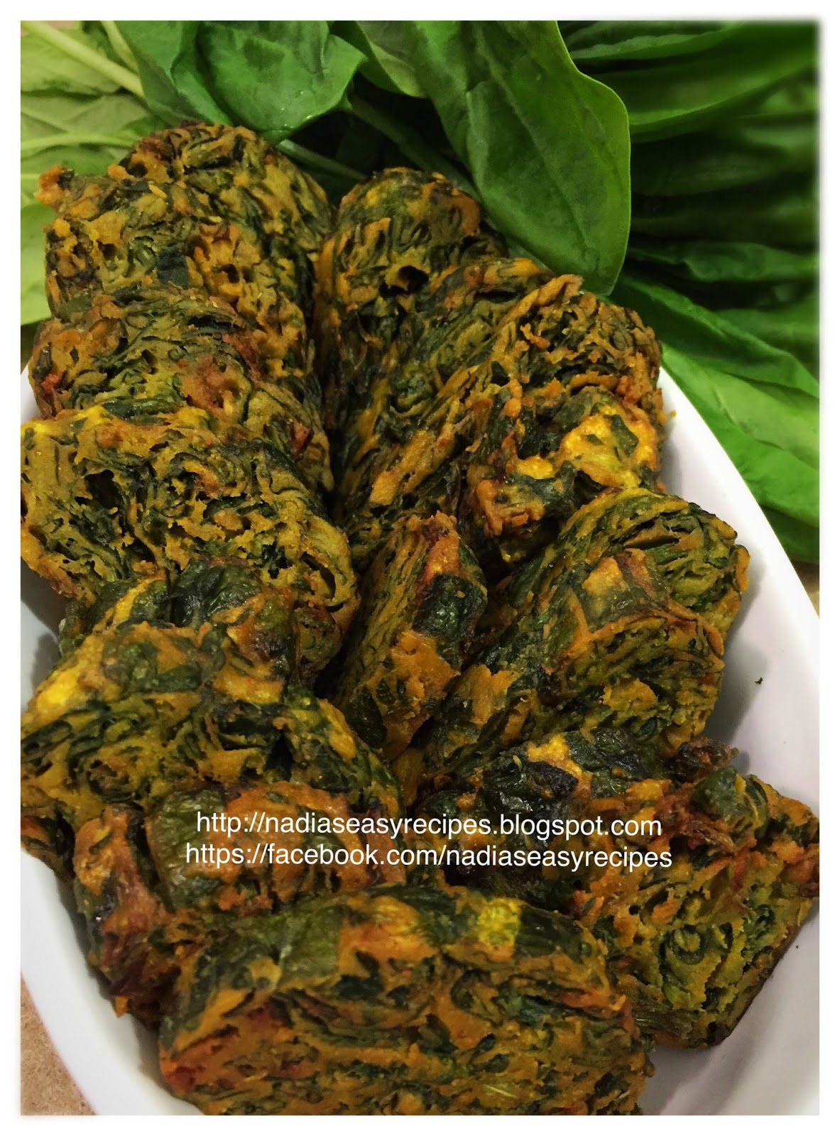 Spinach/Palak vada Nadia's Easy Recipes