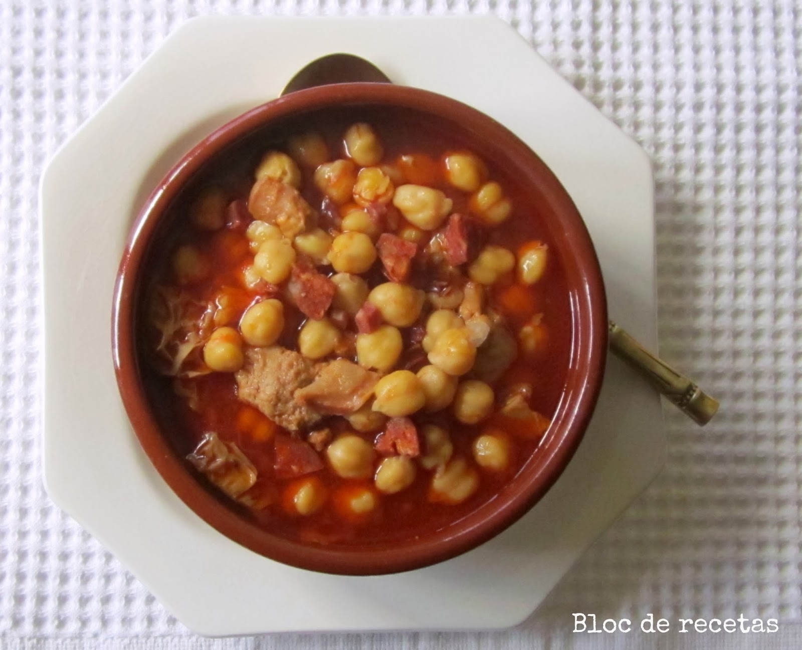 Bloc de recetas Garbanzos con callos