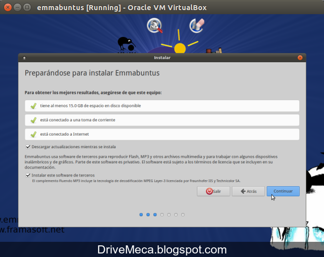 DriveMeca instalando Emmabuntus 3 paso a paso