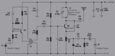 TV TRANSMITTER AND PAL VIDEO MODULATION SCHEMATIC DIAGRAM | Wiring Diagram