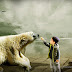 A Little Boy And A White Bear Photomanipulation In Photoshop 
