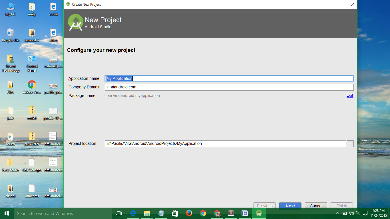 Building First Android Application with Android Studio (Hello World Example)