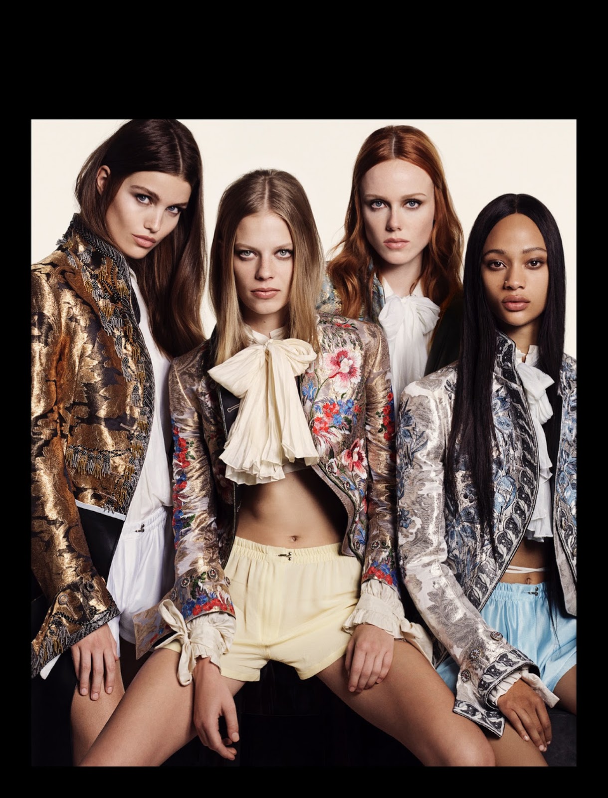 Kiki Willems, Lexi Boling, Luna Bijl & Selena Forrest in Vogue