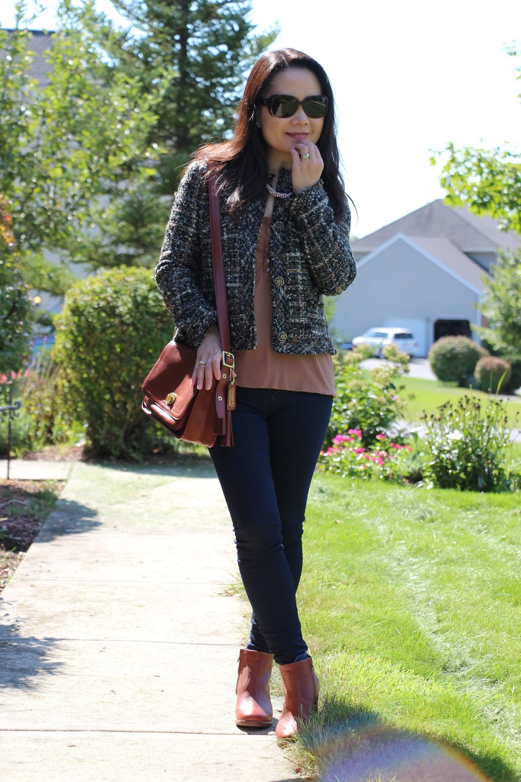 Vicky's Daily Fashion Blog: Fall Tweed and Boots