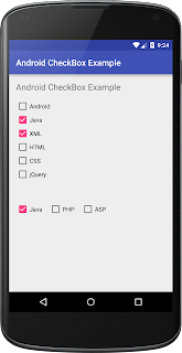 Android CheckBox Example