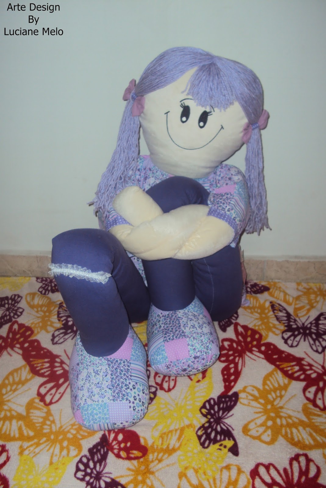 CARA DE PANO: Boneca Gigante (ANA) Lilás