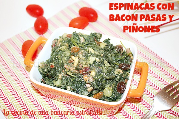 Receta de espinacas a la catalana