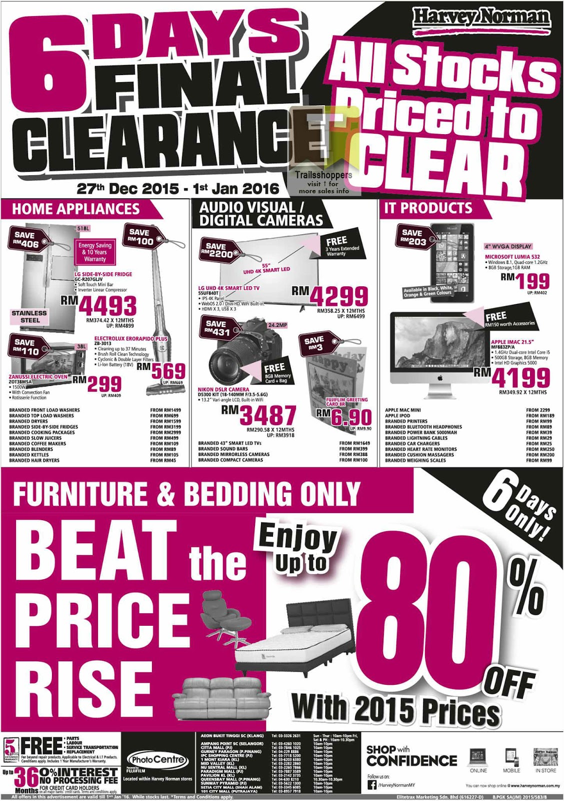 Harvey Norman Malaysia Final Clearance 27 DEC 2015 1 JAN 2016