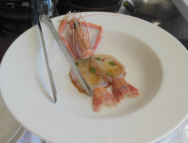 The Fish House, raw scampi