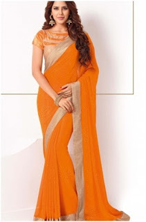 Orange Brasso Sarees