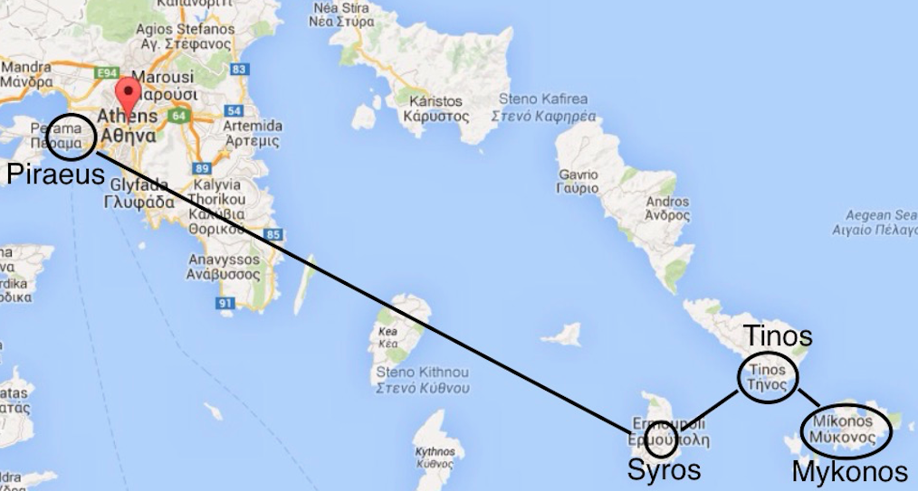 Trip of a Lifetime: Athens and Mykonos, Greece : Ferry (Athens to Mykonos)