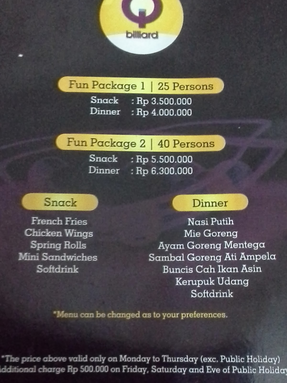 Billiardholic Informasi Tempat Billiard / Bilyar / Bilyard di Jakarta