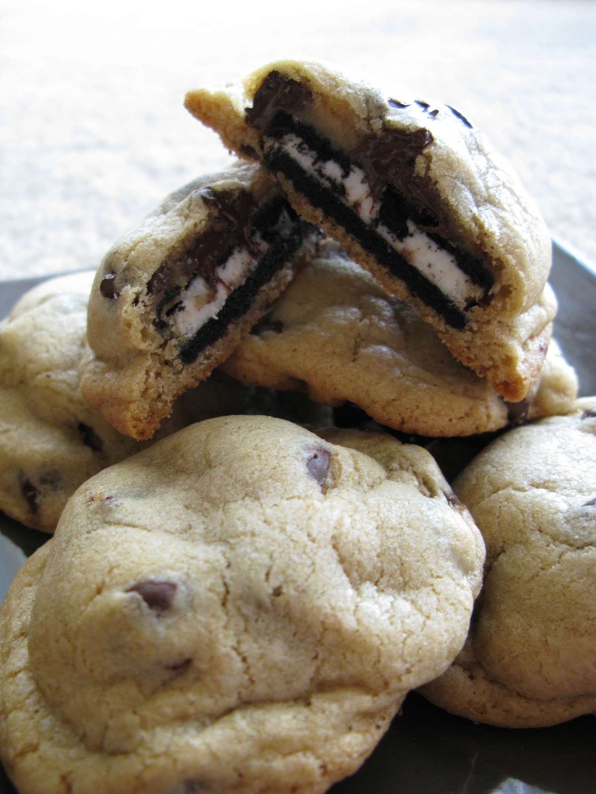 Oreo Stuffed Chocolate Chip Cookies