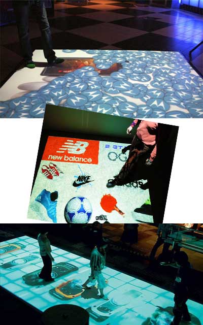 interactive floor projector for business and brands Advertisements, live systems
