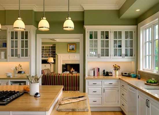 Desain Dapur Minimalis Cantik Berwarna Hijau