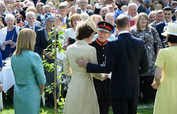 Prince William and Kate Middleton  attend the Secretary of State's annual Garden party at Hillsborough Castle. Lk. Bennett clutch, Pumps, Shoes