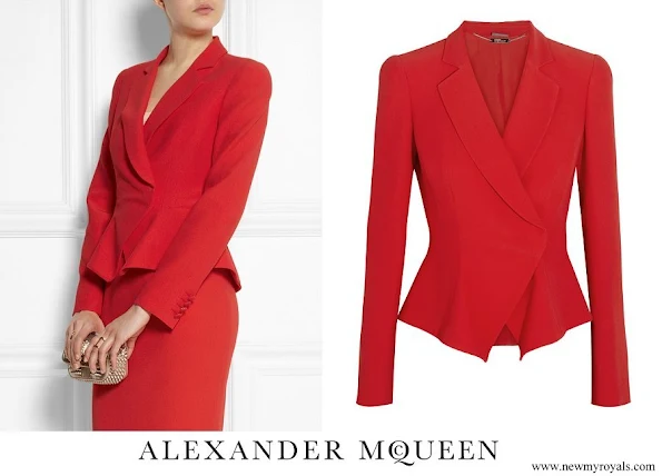 Princess Marie wore Alexander McQueen Flared Crepe Jacket