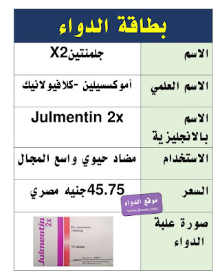جلمنتين2إكسJulmentin 2X مضاد حيوي  قوي واسع المجال 