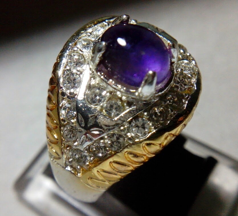 Batu Ametis / Akik Kecubung Warna Ungu Lembayung Koleksi Batu Cincin