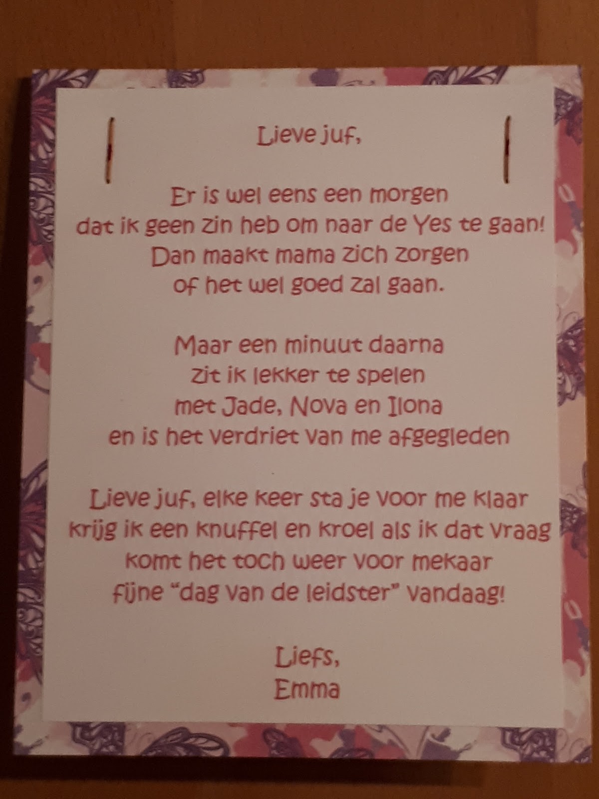 MariskaDesign Dag van de leidster MariskaDesign Dag van de leidster