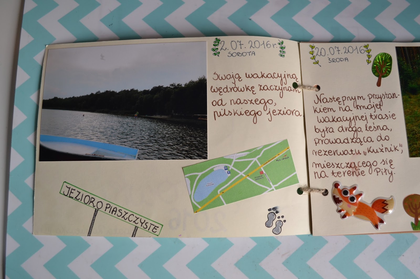 Własnoręczny album z wakacji Modelina Agaty