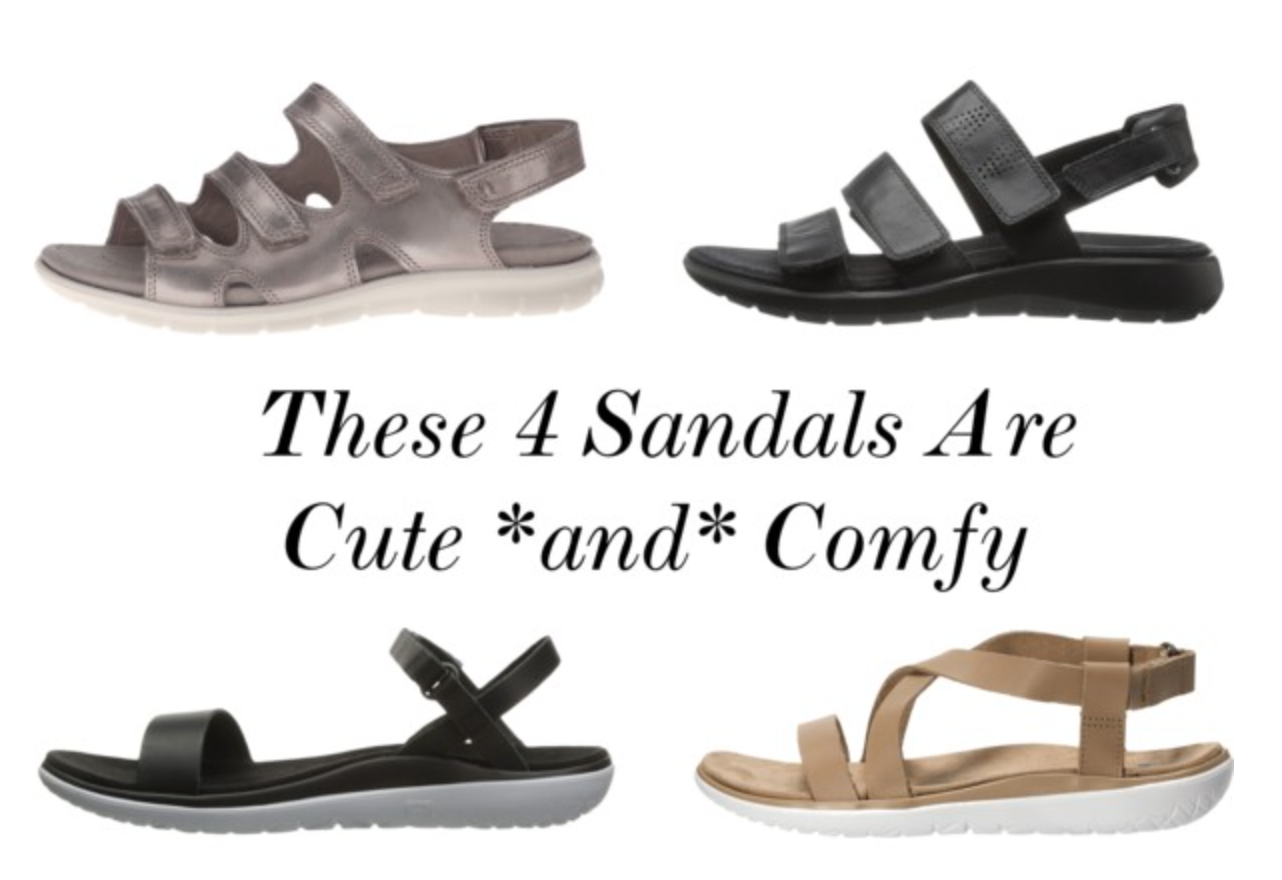 cute comfortable black sandals