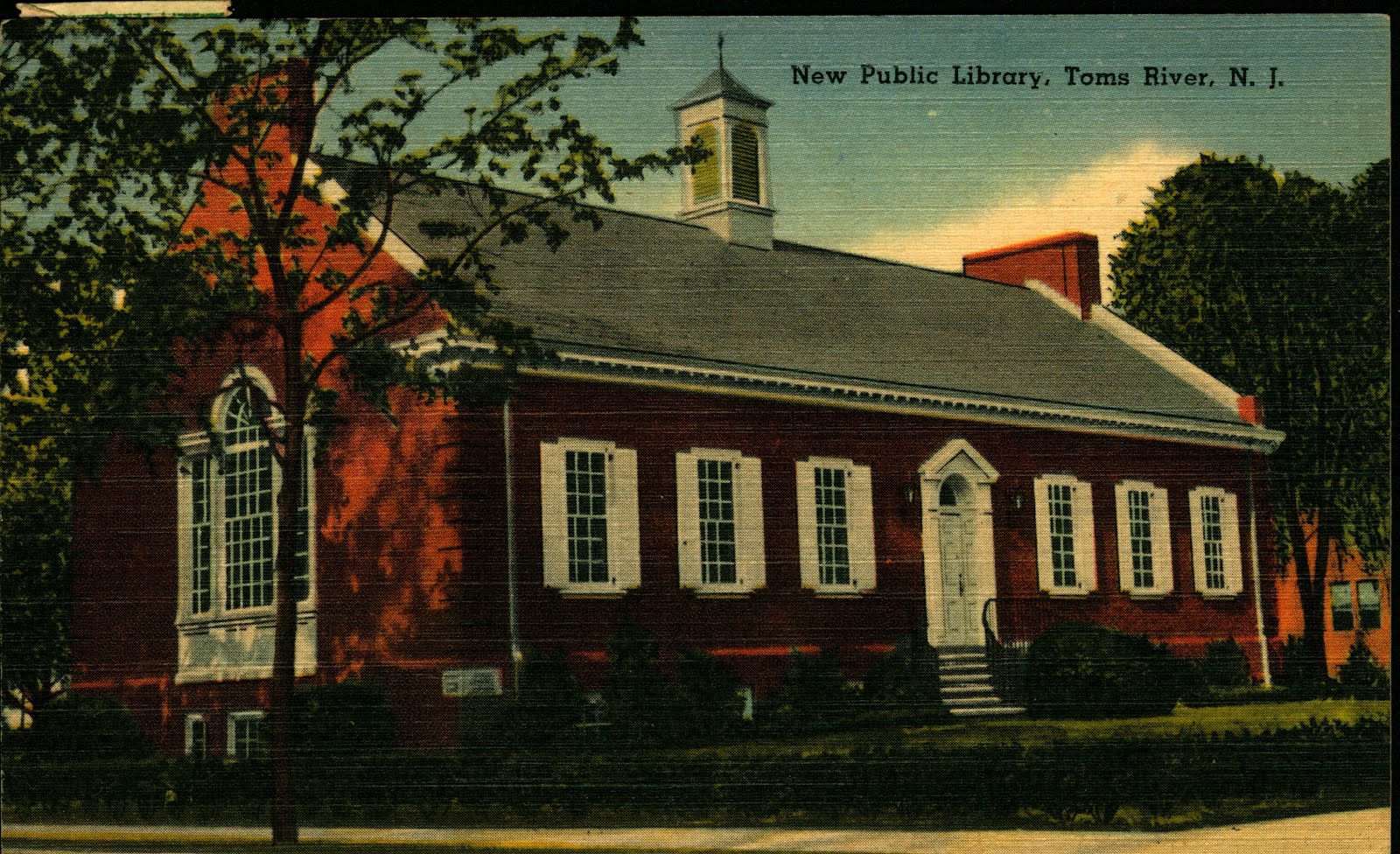 Library Postcards 1949 New Public Library, Toms River, New Jersey