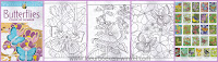 kleurboek. kleuren op nummer butterflies kleurboek. kleuren op nummer butterflies
