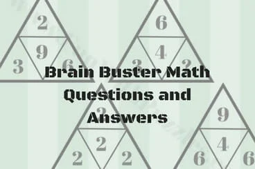 Brain Buster Picture Math Triangle Puzzles and Answers
