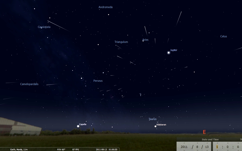 PAGASA Meteor shower visible in PHL on August 13