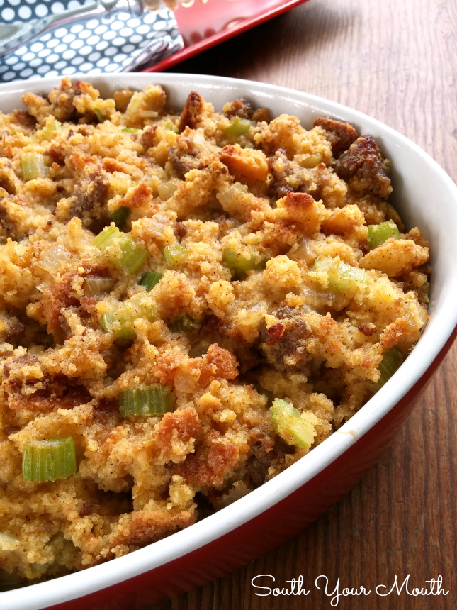 Southern Cornbread Dressing with Sausage