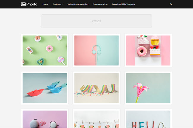 Phorto - Responsive Gallery Blogger Template