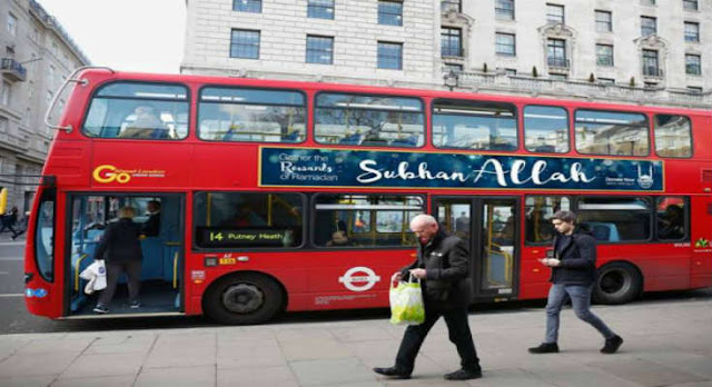 Ο νέος μουσουλμάνος δήμαρχος του Λονδίνου Σαντίκ Καν βάζει στα λεωφορεία επιγραφές «Δόξα στον Αλλάχ»! Busallax