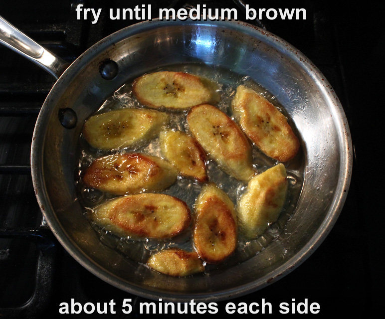 The 99 Cent Chef Sweet Fried Plantains (Latin bananas) Video Recipe