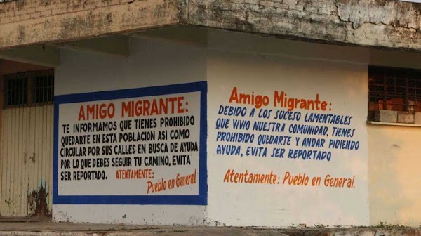 Muro en Oaxaca, advierte a migrantes que no son bien recibidos en su pueblo