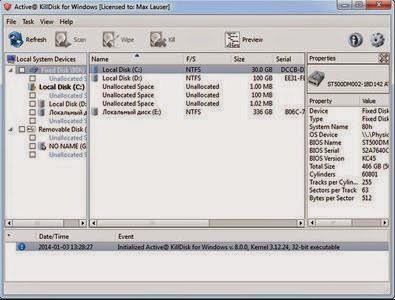 active killdisk serial